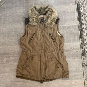 Royalty For Me Brown Fur-Trimmed Vest
